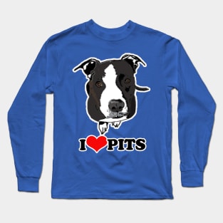 I Love Pit Bulls Long Sleeve T-Shirt